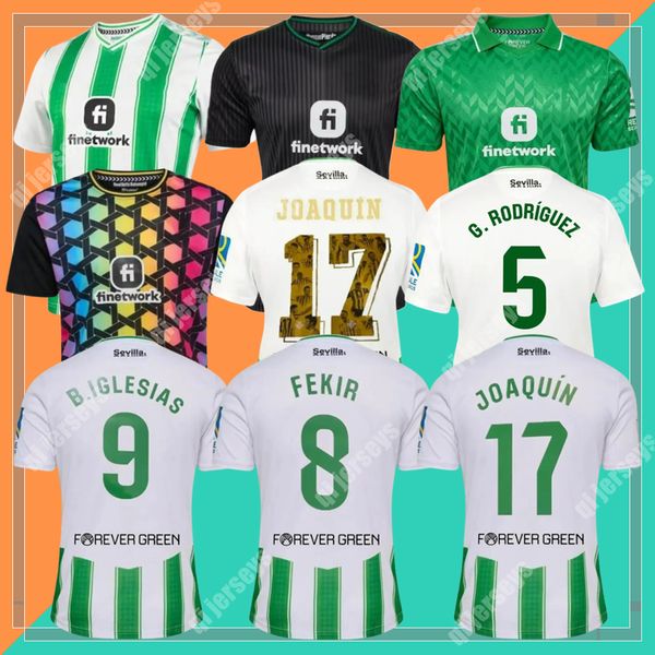 2023/2024 Real Betis ISCO Camisas de futebol 23 24 JOAQUIN FEKIR B.IGLESIAS CANALES WILLIAN J Shirt WILLIAM CAMARASA JUANMI VICTOR RUIZ ABDE Uniforme de futebol especial para crianças