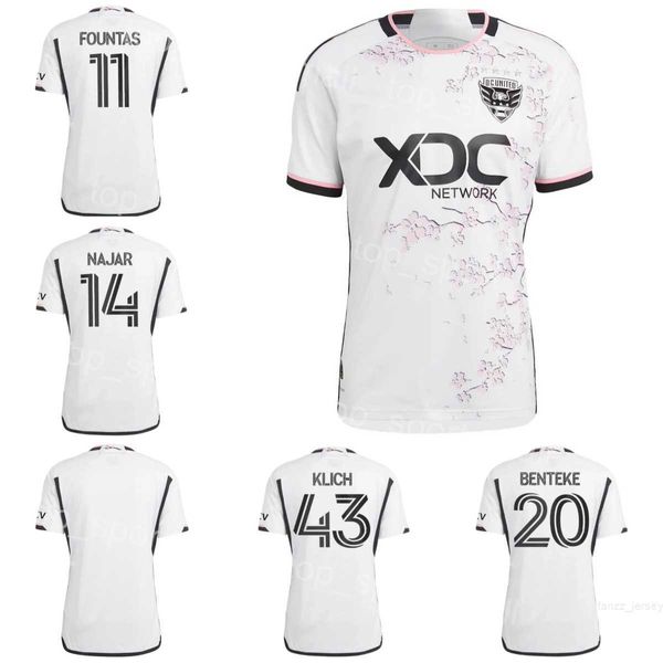 Fußball Washington DC United Jersey 20 BENTEKE 43 KLICH 5 JEAHZE BIRNBAUM CANOUSE HOPKINS KU-DIPIETRO FOUNTAS HINES-IKE MILLER RUAN SANTOS Fußballtrikot-Kits 23-24