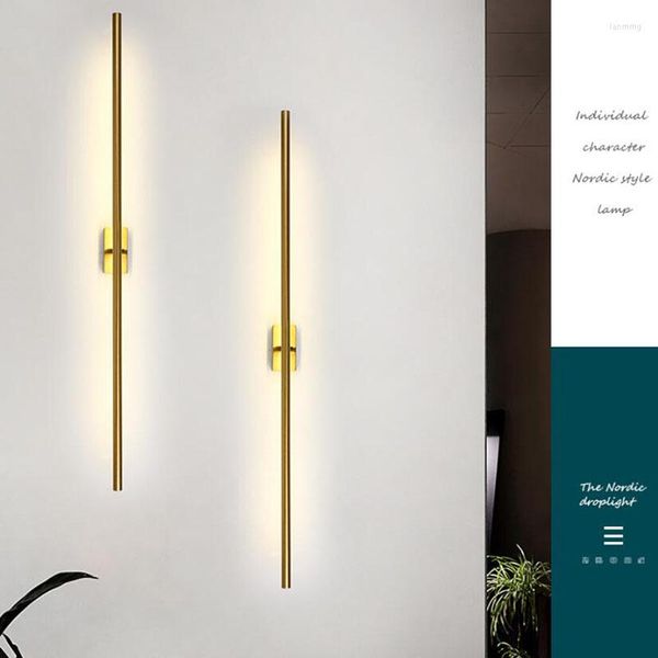 Lampada da parete moderna LED lunga striscia di luce per sala cucina soggiorno camera da letto luci decorative illuminazione interna minimalista