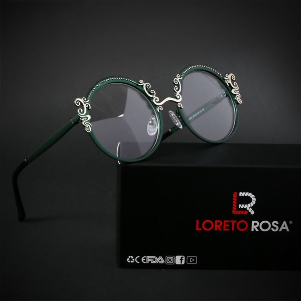 Óculos de sol Frames de metal redondo óculos ópticos enquadrões vintage retro steampunk flor Óciodsolas moldura Mulheres de prescrição miopia feminina 230411