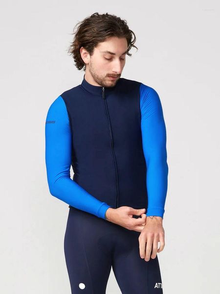 Гоночные куртки Attaquer Cycling Jersey Spring и осень с длинным рукавом Men 2023 Стиль гоночная команда велосипед