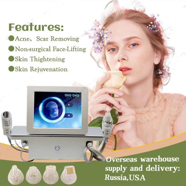 Home Beauty Instrument Neueste 2 in 1 Microneedle RF Face Lift Secret Fractional RF Gold Radiofrequenz MicroNeedle Hautverjüngung RF Maschine