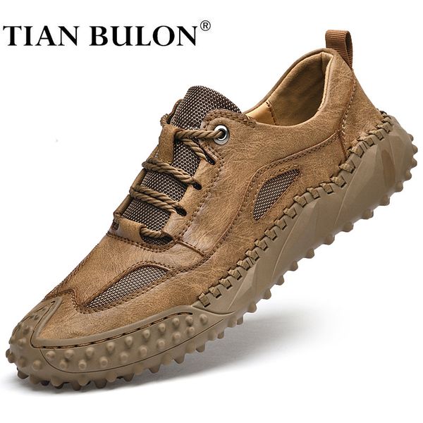 Moda Mens Sapatos casuais tênis artesanais homens couro de couro italiano designer de marca de marca mocassins Hombre de zapatos de alta qualidade