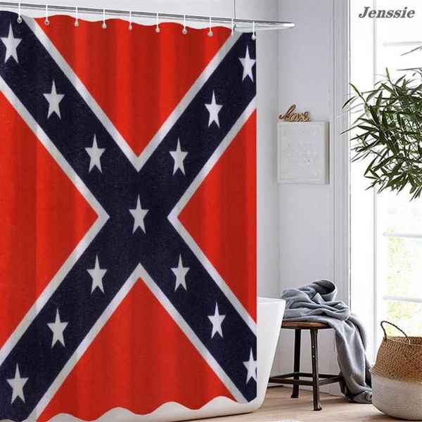 Cortinas de chuveiro 3D Bandeira Cortina Americana e Canadense Banho À Prova D 'Água Banheiro Poliéster Pano Decor277q