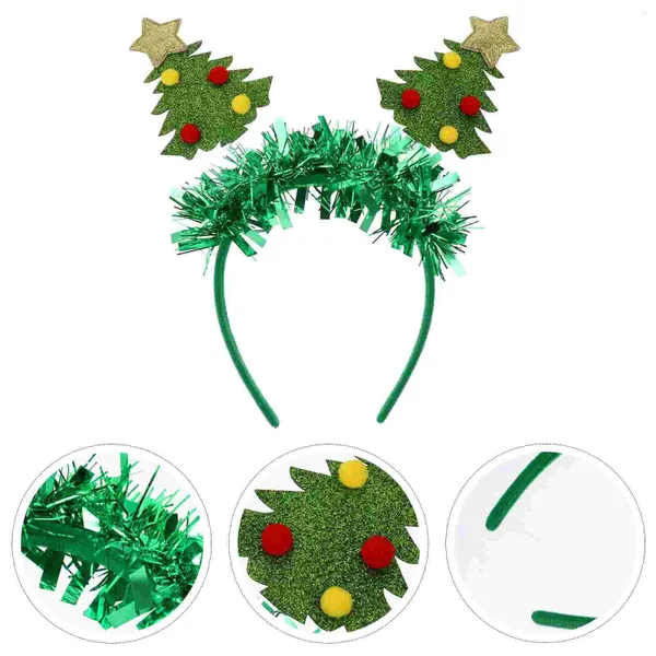 Bandanas 2 Stück Haarbänder Mädchen Weihnachtsbaum Stirnband Stirnbänder Party Kopfschmuck Kopfbedeckung Zubehör für Kinder