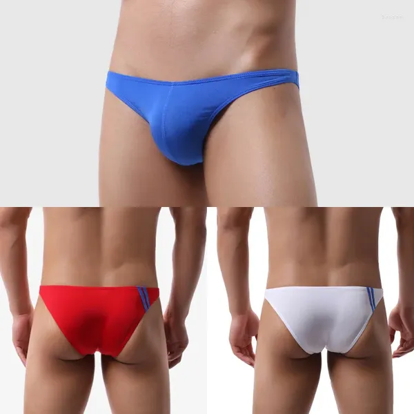 Unterhosen Fabrik Direkt Herren Slips Farbblock Große Größe Niedrige Taille U Konvex Sexy Stretch Sport Höschen Außenhandel Großhandel