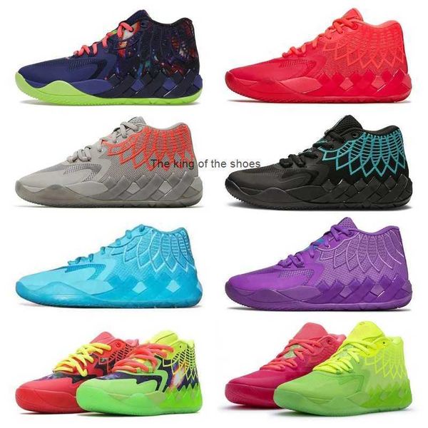 MB01LaMelo Ball 1 MB.01 Tênis de basquete Sneaker Rick e Morty Purple Cat Galaxy Mens Trainers Bege Black Blast Buzz City Queen City Não de