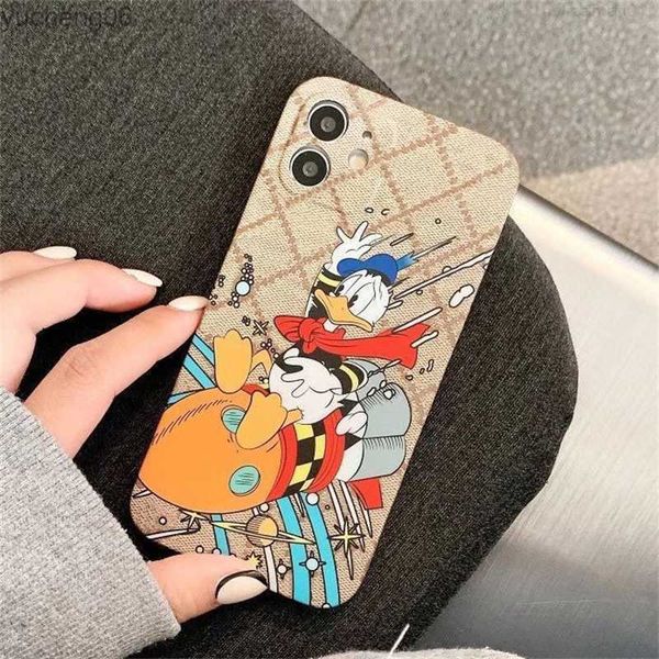 Custodia per telefono smerigliata di design Custodia morbida per IPhone 14 Pro Stile moda cartoon per IPhone 13 Promax 14plus 12pro 11 Xs X Xr 12mini Cover per telefono yucheng06