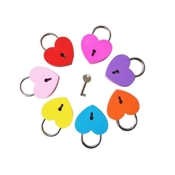 Serrature per porte Serratura concentrica a forma di cuore Metallo Mitcolor Chiave Lucchetto Palestra Kit di attrezzi Pacchetto Serrature per porte Materiali da costruzione Sn3718 Drop Delive Dh8Z3