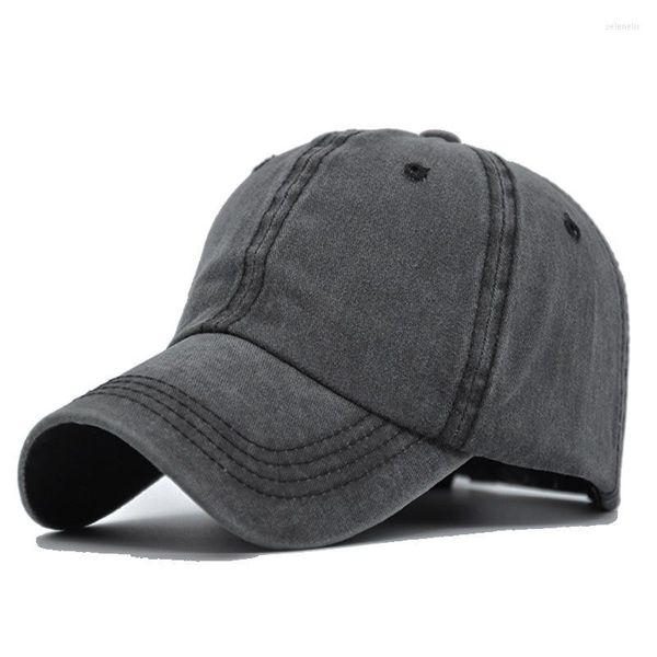 Visiere Cross-Border Light Board Baseball Cap Washed Old Sun Hat Solid Color Peaked Erwachsene und Kinder Eltern-Kind-Licht