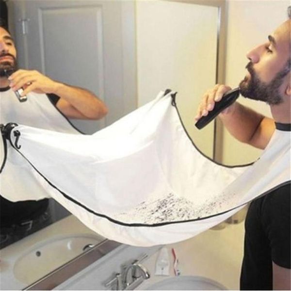 Panos de limpeza barba avental capa coletor para homens barbear impermeável antiaderente aparar babador com sucção bigode coletor236r