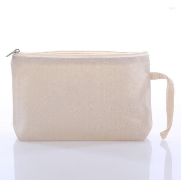 Bolsas de armazenamento Bolsa de sublimação em branco Diy Bolsa feminina Maquiagem Bola portátil Transferência de calor Imprimir caneta de estudante SN40