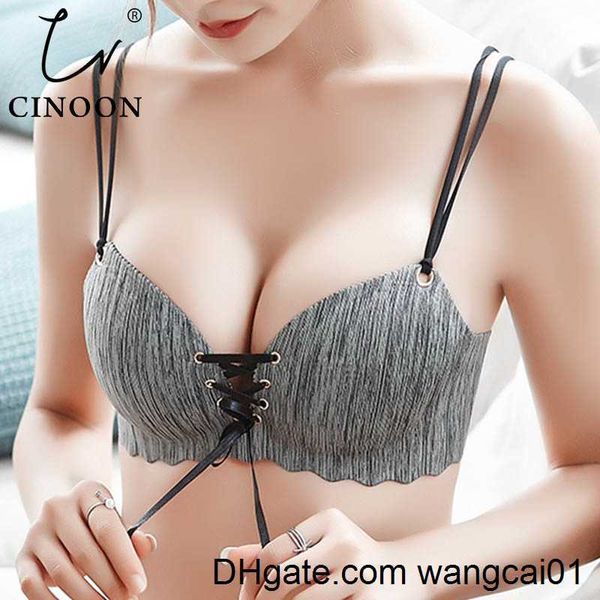 Reggiseni CINOON Reggiseni super push up Sexy seamss biancheria intima da donna Wire Free Fa bratte beauty back lingerie Ladies Brassiere 4113