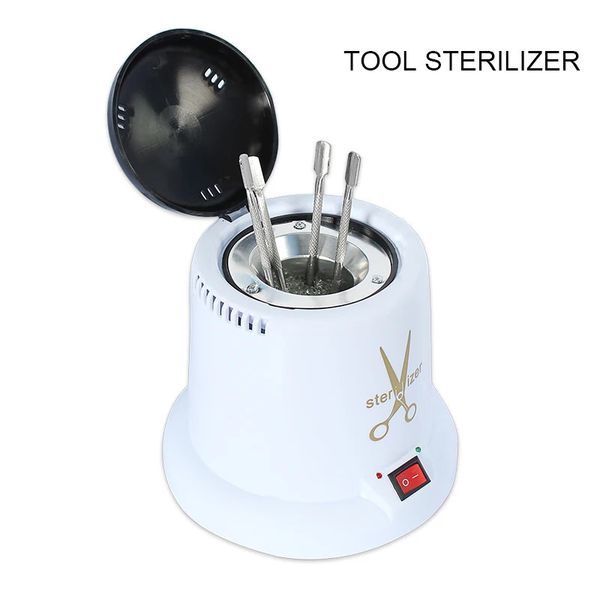 Prego prática display álcool esterilizador bandeja caixa desinfetante manicure implementar ferramenta arte ferramentas de metal alta temperatura bola vidro 231110