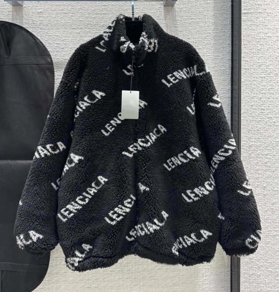 Novo designer jaqueta de luxo homens mulheres jaquetas moda clássica letra cordeiro lã parkas outono e inverno manter casaco quente top casacos quentes tamanho europeu S-L