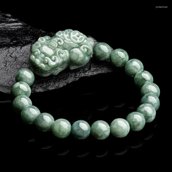 Strand Natural A-grade Jade Money attrazione Pixiu Hands Beads Bracciali Articoli di Sihui per uomini e donne