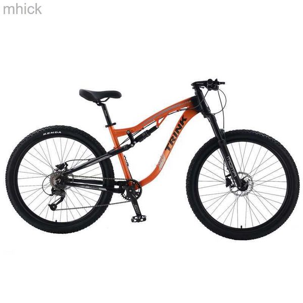 Pedali Bici Sospensione Bici 27.5 Kit 12 velocità MTB 9 velocità Mountain Bike Telaio a coda morbida Bicicletta 42 tubi Blocco in lega di alluminio Forcella anteriore 3M411