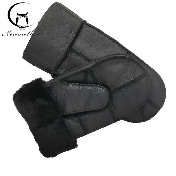 Taktische Handschuhe NEUE Handgemachte Nähen Natürliche Schaffell Handschuhe Arbeitshandschuhe Winter Schaffell Handschuhe Männer Warme Wolle Dicke Handschuhe zln231111