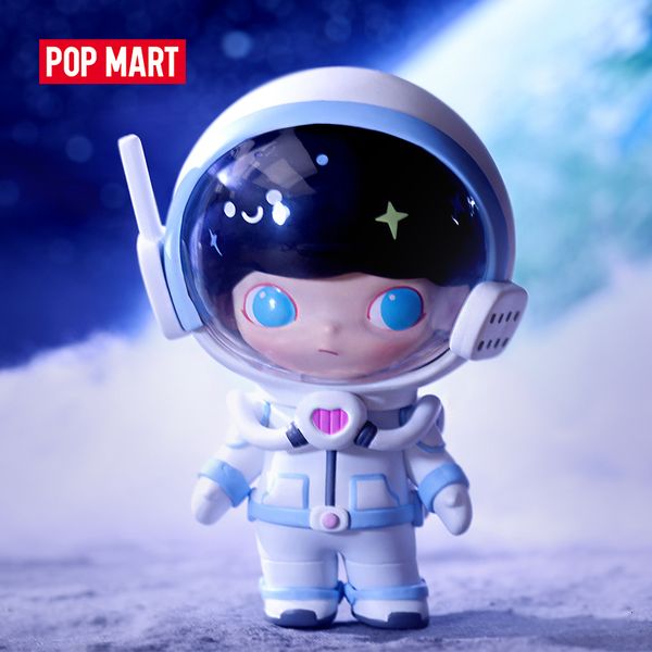 Caixa cega POP MART Dimoo Space Travel Boneca Imagem de ação binária Presente de aniversário para crianças Brinquedo Animal Story 230410