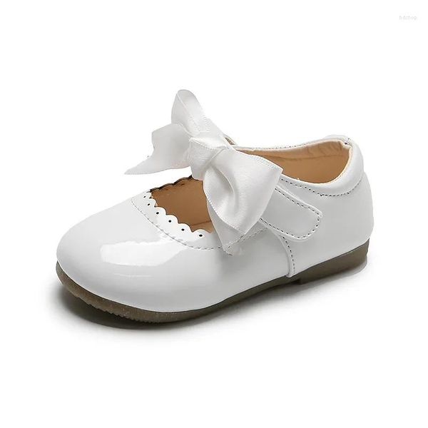 Flache Schuhe Blume Kinder Kleinkind Baby Weiß Rosa Blau Hochzeit Prinzessin Für Kinder Mädchen Koreanisch Weiches Unteres Leder