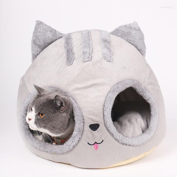 Letti per gatti Super Soft Bed Comfort Little Mat Basket Head Shaped Pet Kitten Hut Accogliente grotta Accessori per dormire al coperto