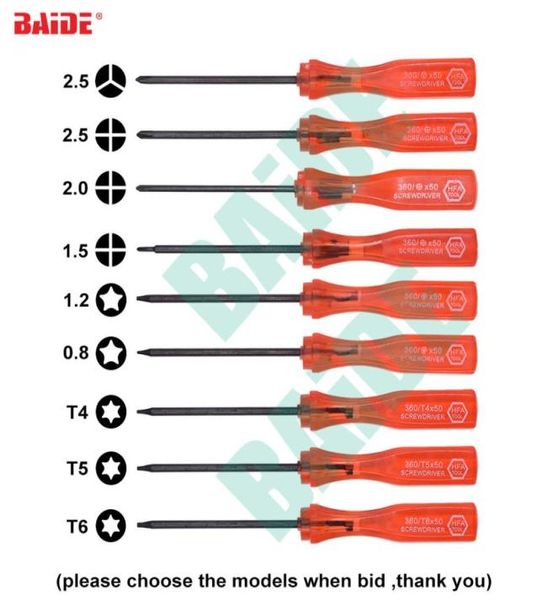 Cacciavite rosso 360 Tri Wing 25 Y 20 Phillips PH00 12 Pentalobe P5 Star Torx T4 T5 T6 Triwing Y Chiave per cacciavite 1000 pzlot9951900