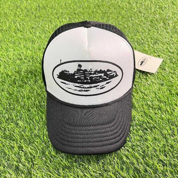 Designer corteiza21s Cap bola escorrega 21s Caminhão de caminhão American Fashion Brand Linha de cruzeiro impressão de rascunho solar Chapéu de caminhão masculino Red Duck Tongue Hat Moda Black