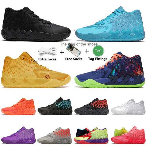 MBOG Athletic Shoes Homens LaMelo Ball 1 MB.01 Tênis de basquete Rick e Morty Rock Ridge Red Trainers Tênis esportivos