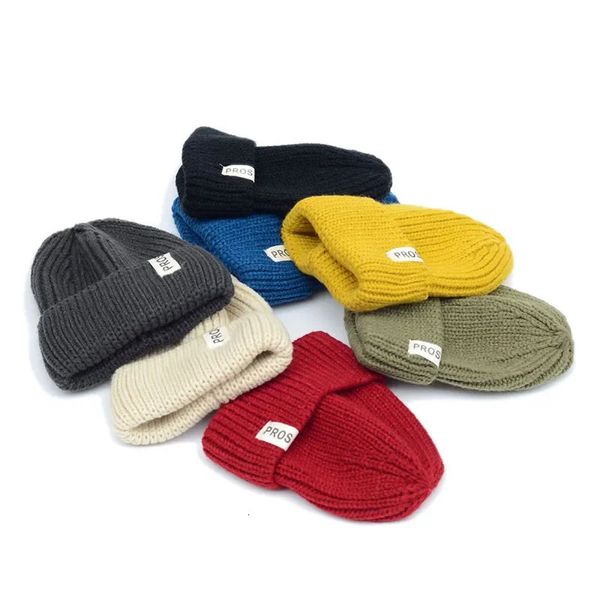 Beanieskull Caps Sonbahar Örgü Bebek Erkekler Hat Classique Kış Kızlar Beanie Toddler Moda Sıcak Kids 231110