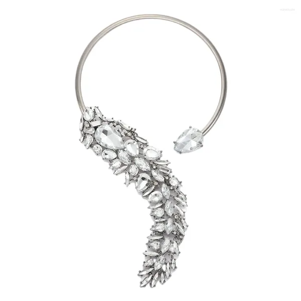 Halsband für Damen, Kragen, Hochzeit, Kristall, dekorativ, funkelnde Kreis-Halskette, stilvoller, trendiger Schmuck, Dekoration für den Hals