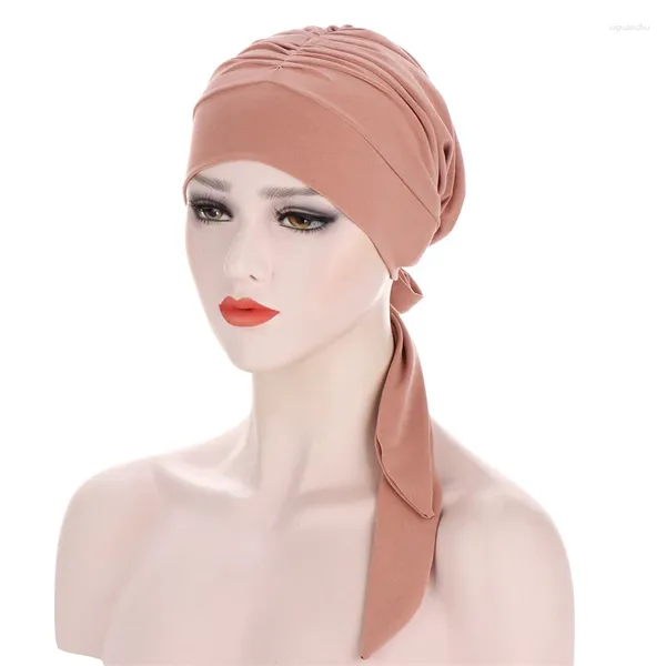 Roupas étnicas Multicolor Mulheres Headband Islam Muçulmano Turbante Moda Senhoras Cabelo Bonnet África Turquia Cabeça Lenço Envoltório Capa