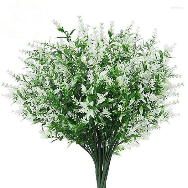 Flores decorativas Decorações de casamento pastoral vintage 1 grupo de flores artificiais de lavanda para decoração de casa Ornament DIY Party