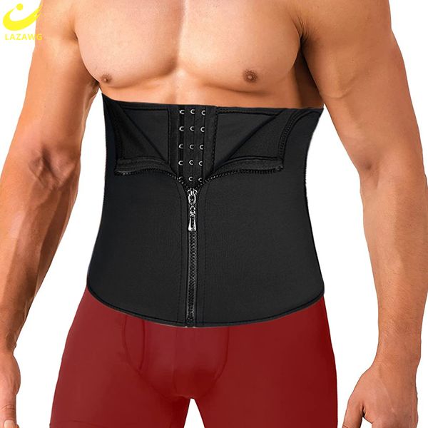 Corrente do corpo masculino Lazawg Sweat Belt para homens Treinador da cintura Perda de peso Neoprene cinta sauna Banda de slimm
