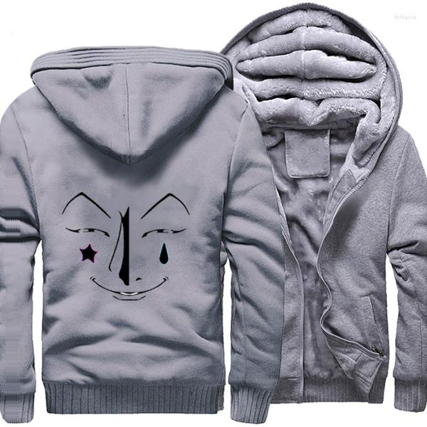 Herrenjacken X Hxh Hunterxhunter Hunters Japanische Anime Hisoka Winterjacke Männer Warme Fleece Hip Hop Verdicken Hoodies