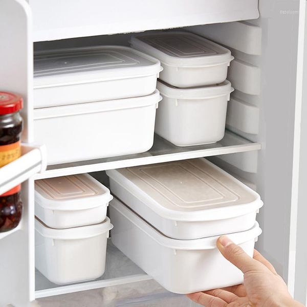 Бутылки для хранения кухонная пластиковая коробка с крышкой многоразового контейнера для банкеты для холодильника Crisper BPA Бесплатная микроволновая печь