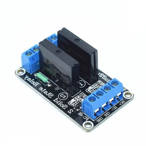 Integrated Circuits H53 10PCS 5V 2 Kanal SSR Low Level Solid State Relay Module 240V 2A Bpjno