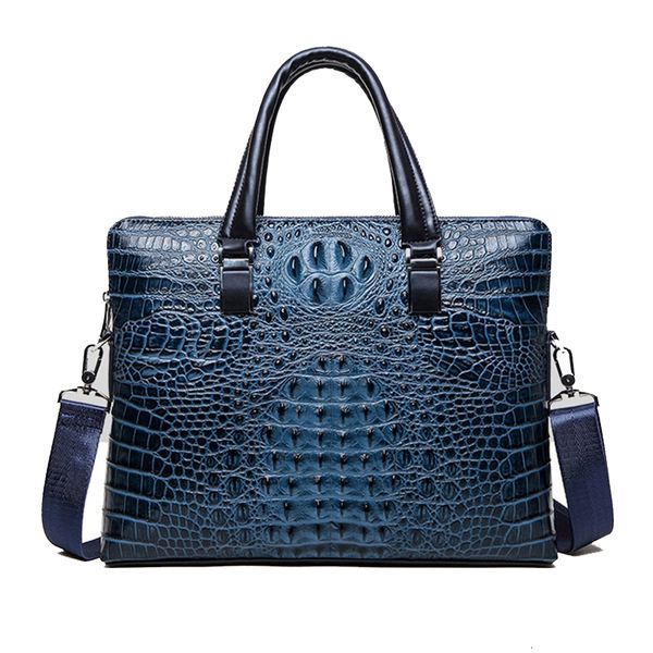 Вечерние сумки знаменитые портфель дизайнер роскошный рисунок кожи кожаная сумочка мужская сумка для плеча 14 ”сумки для ноутбука 230410