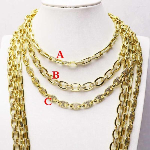 Catene 3 metri grande catena a forma di O collana in oro gioielli moda regalo per signora all'ingrosso 9778