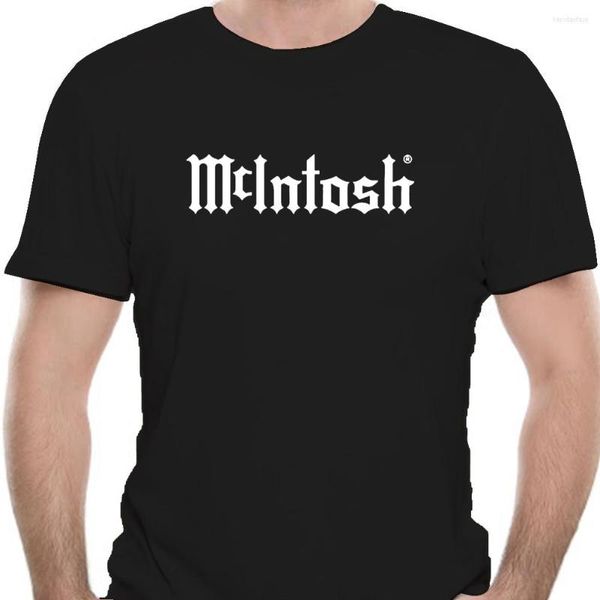 Camisetas masculinas Mcintosh Home Audio Logo Men T-shirt Funny Print Women Tops Tee Casual O-Gobes Tshirts 0712R