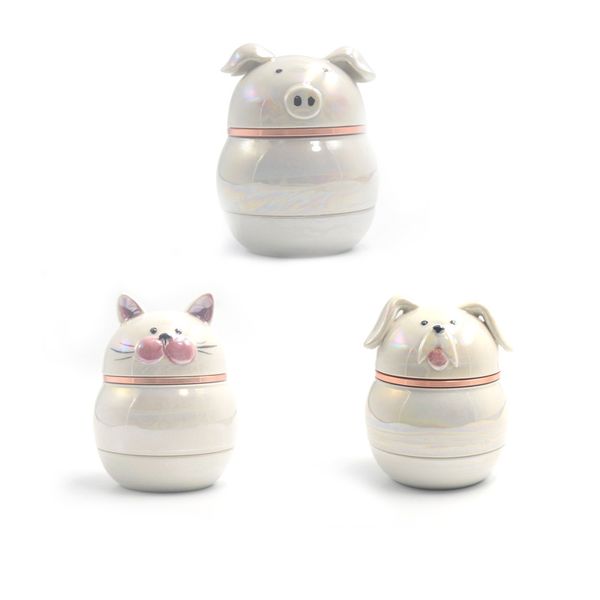 Originalità Pet Pig Cat Dog Abbagliante smerigliatrice in ceramica in lega di zinco 4 strati 63MM per accessori per fumatori di erbe secche Frantoio in metallo con confezione regalo al dettaglio