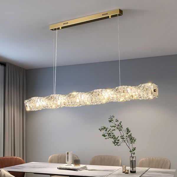 2023 Lampadario di cristalli di lusso K9 Lampadari a sospensione a led Lampade a sospensione di lusso in acciaio per la decorazione domestica