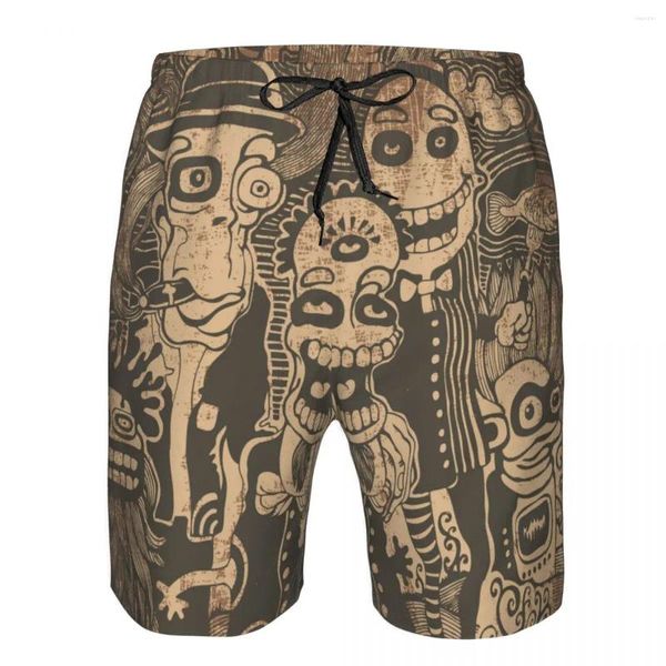 Shorts masculinos homens de secagem rápida beachwear louco carnaval pessoas maiô homens maiô roupa de banho