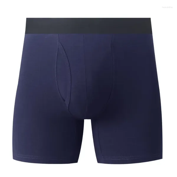 Cuecas 3 pares de roupa interior masculina longa mais algodão quadrado aberto tamanho americano respirável