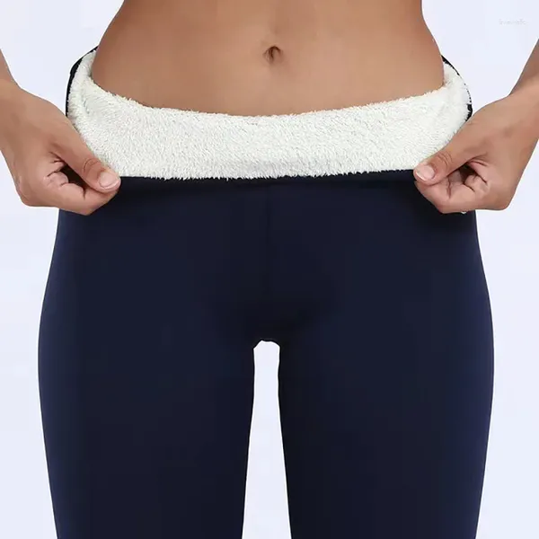 Pantaloni da corsa leggings termici di velluto caldo vele berbero pantaloni a vita alta