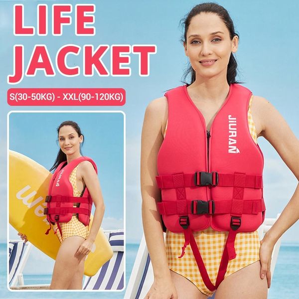 Vida Vida Bóia adulta Jaqueta salva -vidas Neoprene Segurança Vida Vida Água Esportes Esportes de pesca Cole