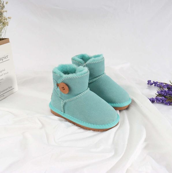 Kids Avustralya Mini Bailey Klasik Düğme Uggsity Boots Çocuklar Kızlar Kar Boot Kürk Kış Kış Sıcak Gençlik Büyük Çocuk Ayakkabı Toddler Wggs Bebek patikleri Ches 325ess