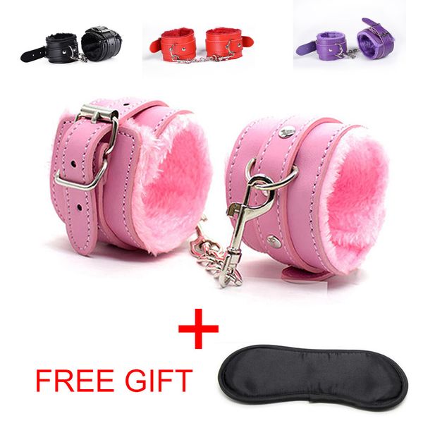 Toys adultos BDSM Bondage Handcuffs Kit de punhos de torno