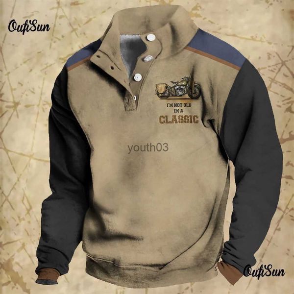 Felpe con cappuccio da uomo Felpe con cappuccio vintage Camicia con cappuccio da motociclista per uomo 3d modello di moto Abbigliamento da uomo Felpa da equitazione Manica lunga Pullover casual YQ231111