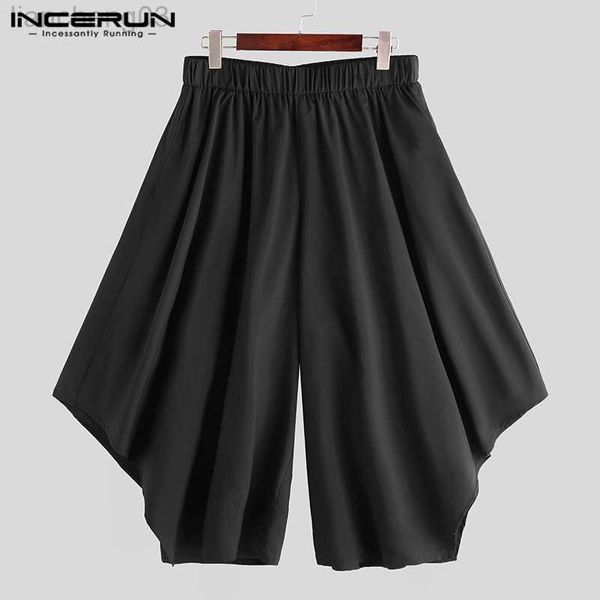 Pantaloni da uomo Moda Uomo Pantaloni stile harem Pantaloni da jogging Elastico in vita Tinta unita Allentato Streetwear Gonna irregolare Pantaloni Pantaloni da ballo Uomo 2020 W0411