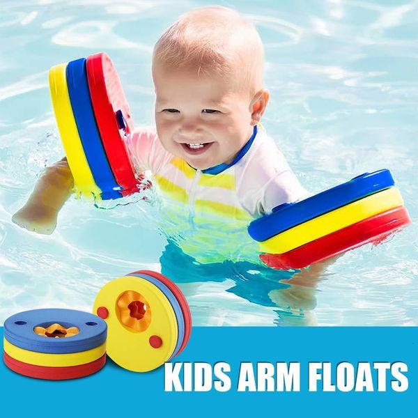 Aufblasbare Schwimmerschläuche 6er-Pack EVA-Schaumstoff-Schwimmscheiben-Armbänder Schwimmärmel Pool-Schwimmbrett Baby-Schwimmübungen Kreise Ringe 230411